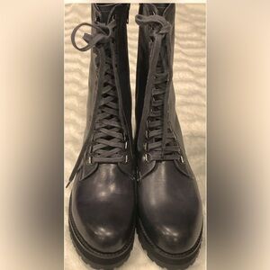 Vintage Foundry Co Women’s Cherry Size 10  Combat Boots Black Side Zip